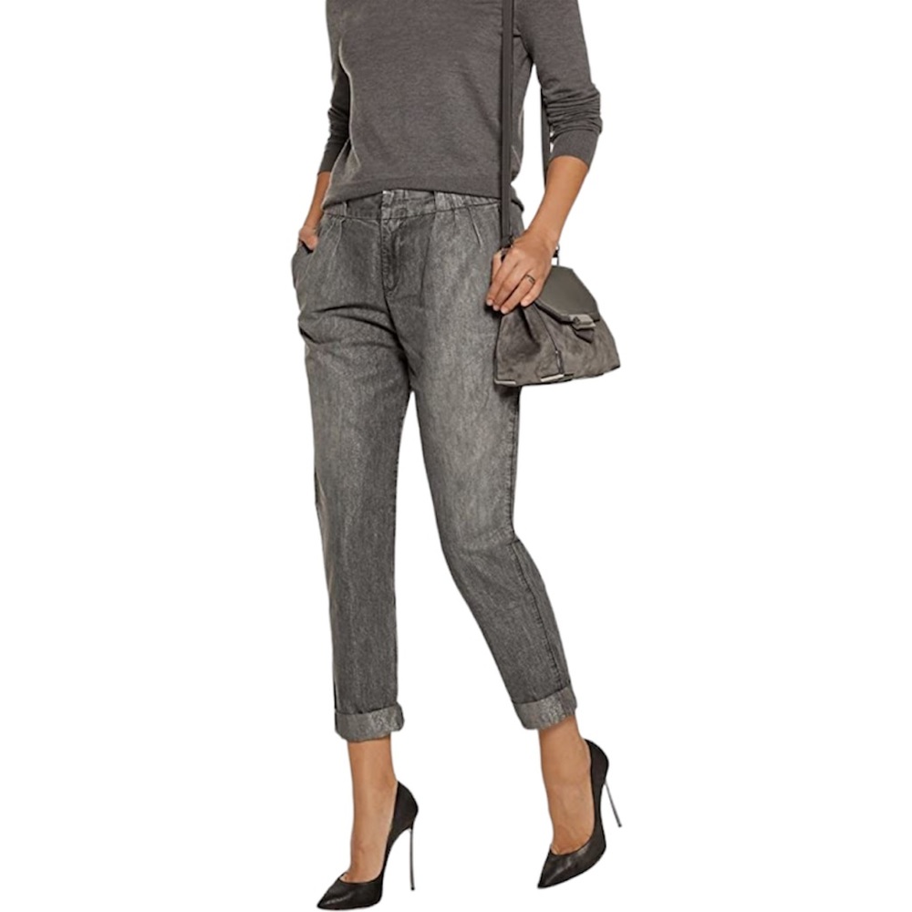 Rag & Bone Aberdeen Denim Trousers in Silver Chambray